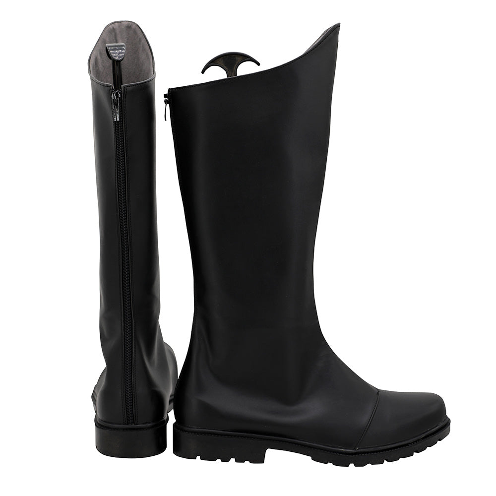 JoJo's Bizarre Adventure Jotaro Kujo Star Platin Schwarz Schuhe Cosplay Stiefel