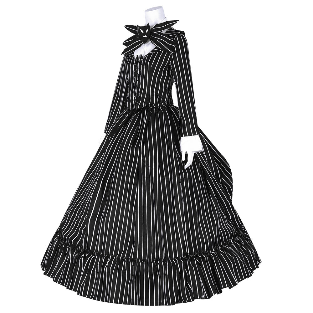 L'incubo prima di Natale femminile Jack Skellington vestito costume cosplay di Halloween
