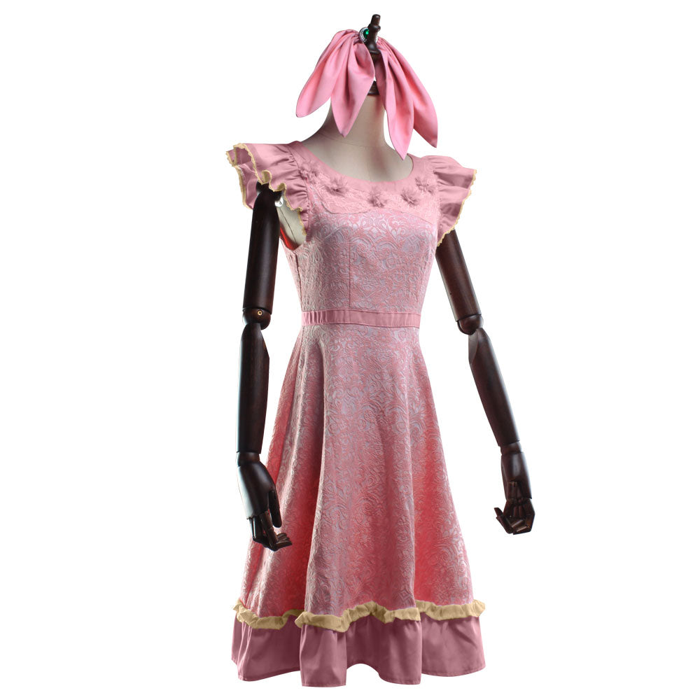 ff7 remake aerith pink dress FF7 Remake Chapter 9 Guide: Aerith Dresses - How To Unlock Her Wall Market Outfits