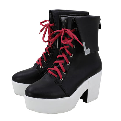 Niñas Frontline K31 Negro Rojo Zapatos Cosplay Botas