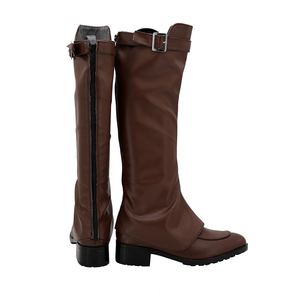 Resident Evil 4 Ashley Graham Brown Schuhe Cosplay Stiefel