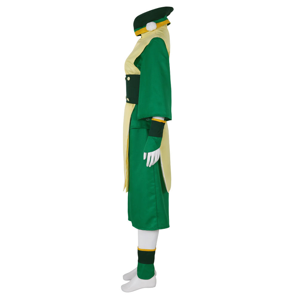 Avatar: Le dernier maître de l'air Toph Beifong Costume de cosplay vert