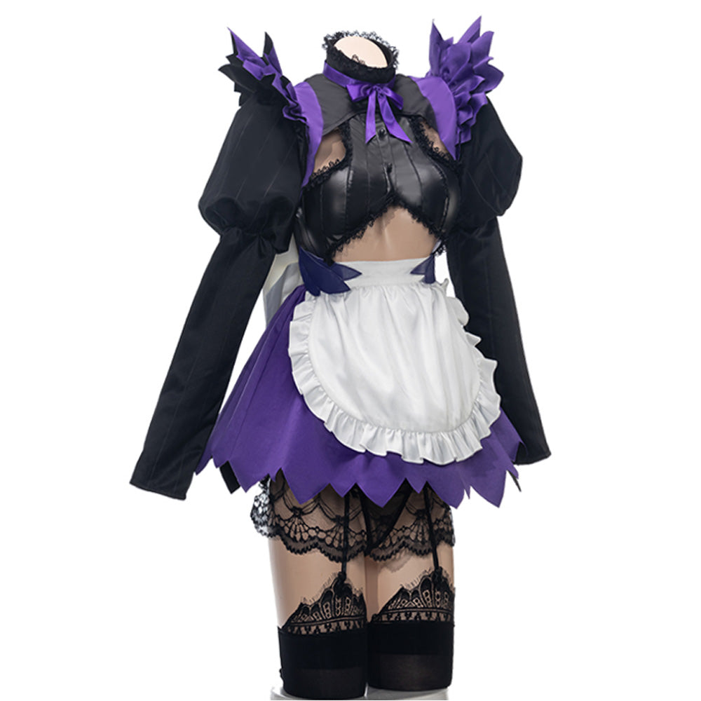 Fate Grand Order Lancer Alter Artoria Pendragon Maid Disfraz de cosplay negro