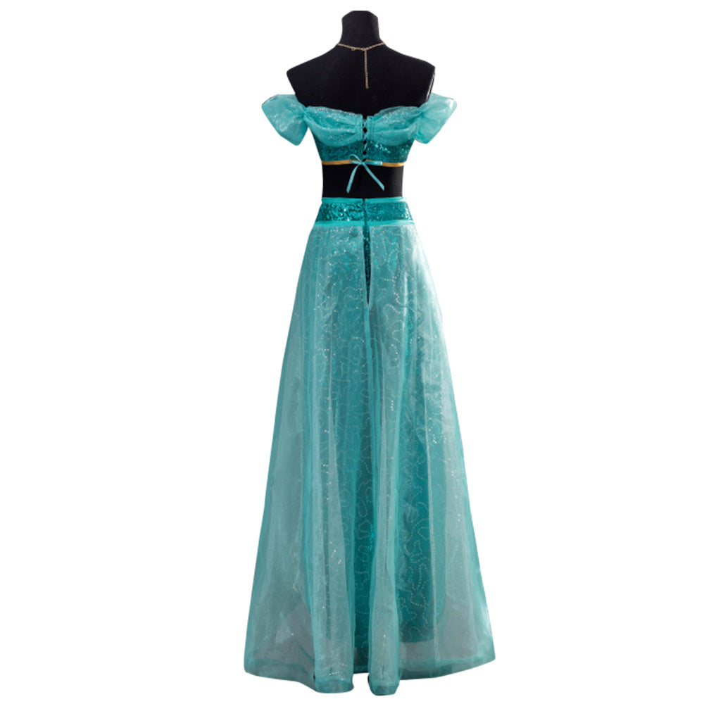 Disney Aladdin Princess Jasmine Dress Cosplay Costume - New Edition Male / S Disney Aladdin Princess Jasmine Dress Cosplay Costume - New Edition Male / S