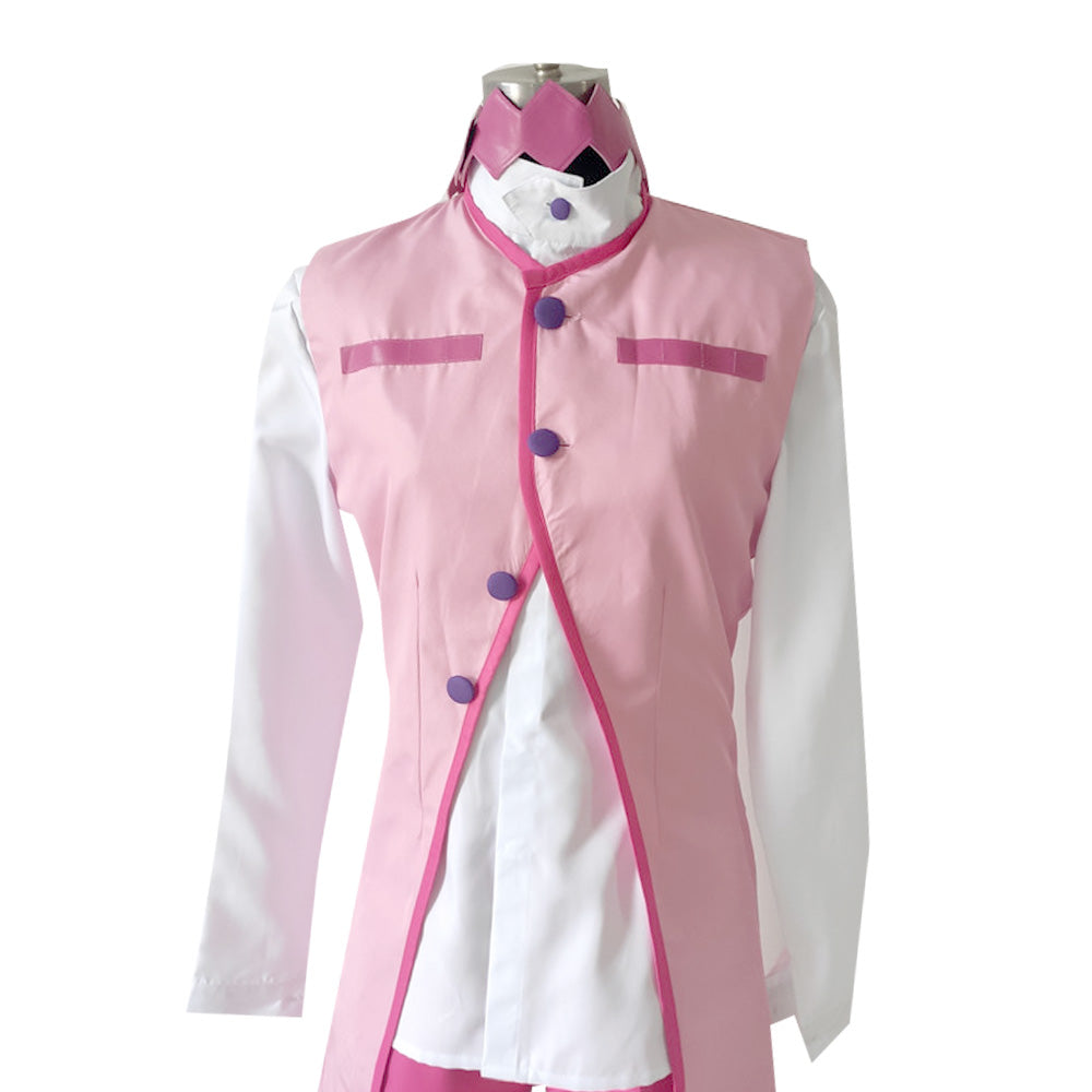 Jojo'S Bizarre Adventure: Unbreakble Diamond Rohan Kishibe Disfraz de cosplay rosa