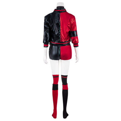 DC Comics rosso bianco e nero: costume cosplay di Harley Quinn