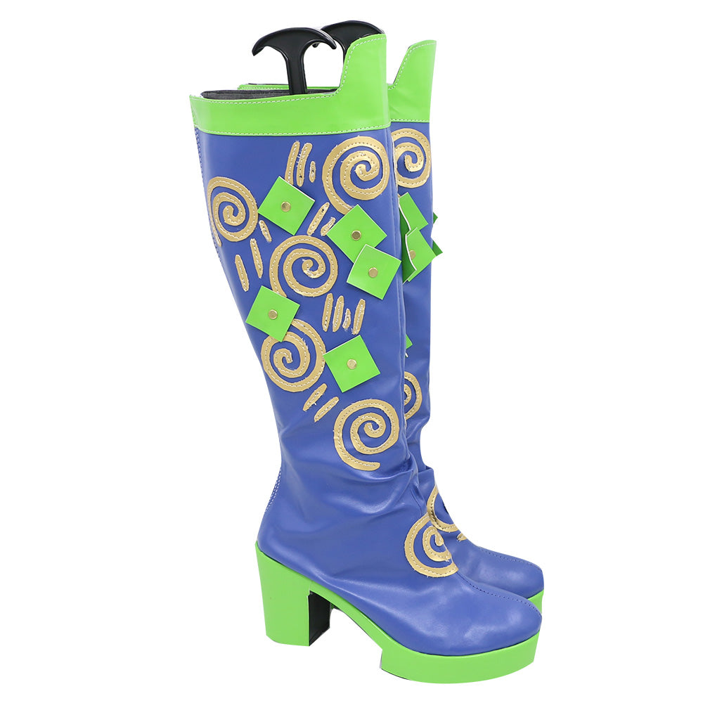 Jojo'S Bizarre Adventure：Stone Ocean Cujoh Jolyne Blue Shoes Cosplay Boots