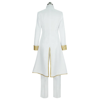 Jojo'S Bizarre Adventure: Unbreakble Diamond Rohan Kishibe Heaven' Door White Cosplay Costume