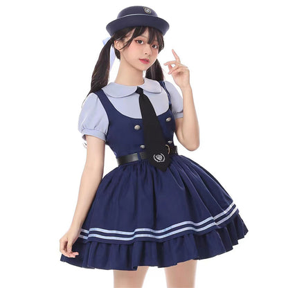 Disney Zootopia Officer Judy Hopps Daily Uniform Outfit Cosplay Costume