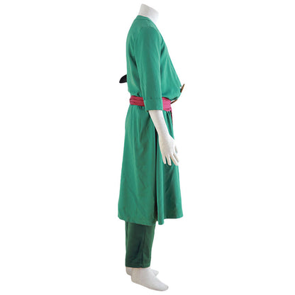 One Piece Roronoa Zoro Green Cosplay Costume
