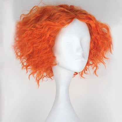 Alicia en el país de las maravillas a través del espejo Mad Hatter Cosplay peluca naranja