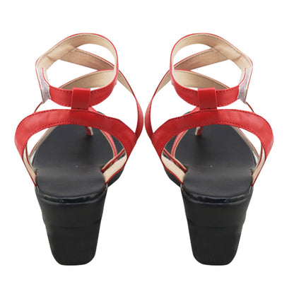 Fate Grand Order Tomoe Gozen Red Cosplay Shoes