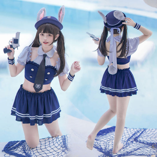 Disney Zootropolis Ufficiale Judy Hopps Summer Uniform Outfit Cosplay Costume