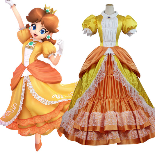 Disfraz de Cosplay de Super Smash Bros. Super Mario Princess Daisy