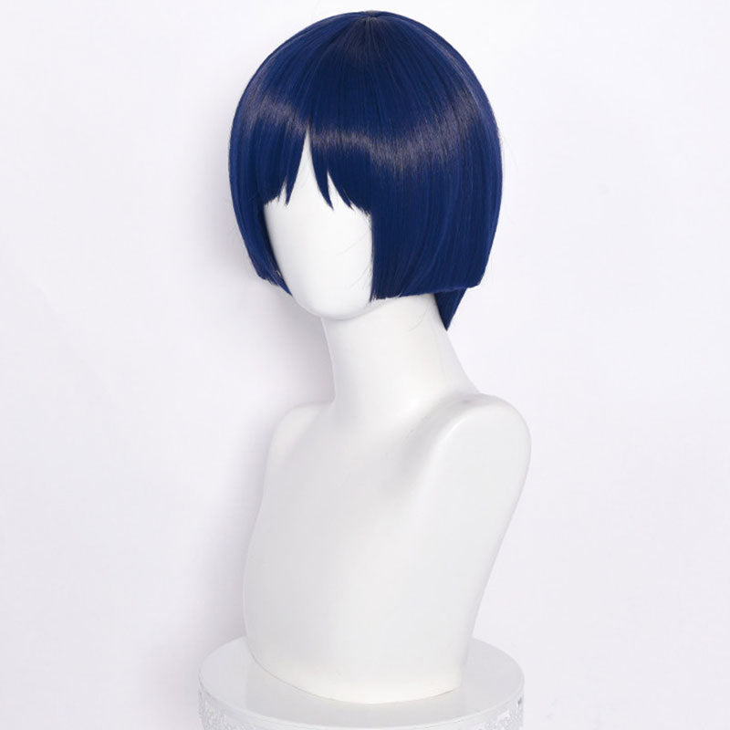 Genshin Impact Scaramouche Blue Cosplay Wig