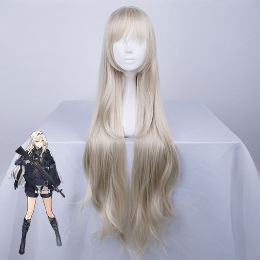 少女前線 AN-94 凱瑟琳：全身 Katherine McBride 淺金色 Cosplay 假髮