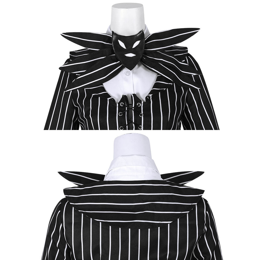 The Nightmare Before Christmas Female Jack Skellington Dress Halloween Cosplay Costume Male / S The Nightmare Before Christmas Female Jack Skellington Dress Halloween Cosplay Costume Male / S