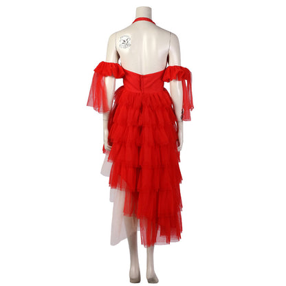DC The Suicide Squad 2 Harley Quinn 2021 Movie Red Dress Halloween Cosplay Costume