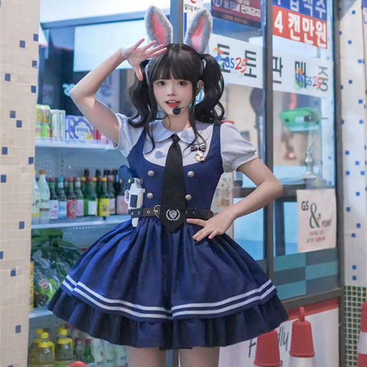 Disney Zootropolis ufficiale Judy Hopps costume cosplay vestito uniforme quotidiana