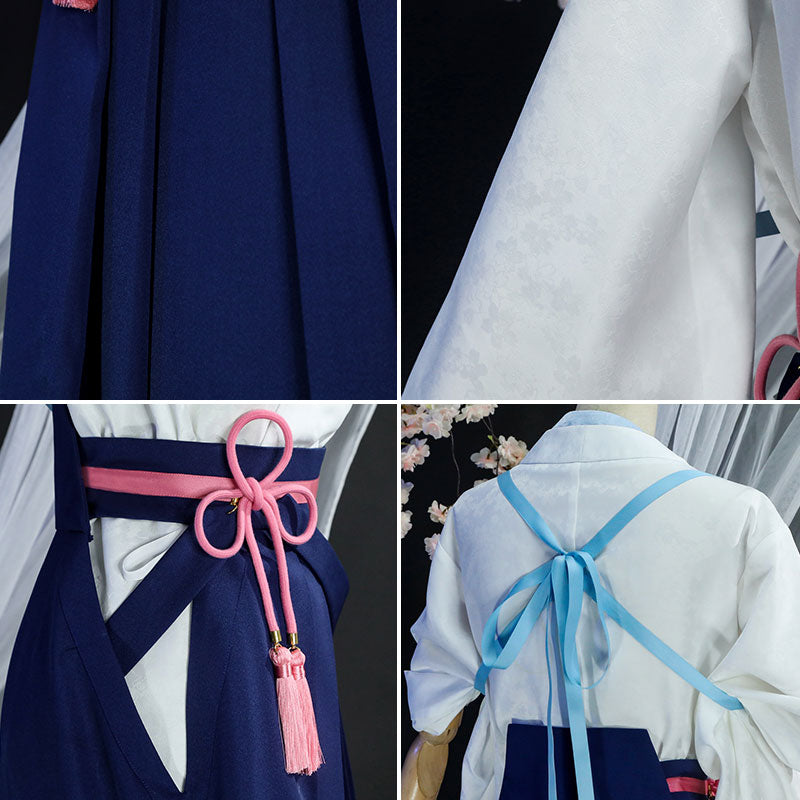 Genshin Impact Kamisato Ayaka Tsubaki in costume cosplay kimono da neve scongelata