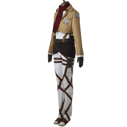 Attaque sur Titan Shingeki no Kyojin Mikasa Akkaman Mikasa Ackerman 104th Cadet Corps Cosplay Costume - No Boots