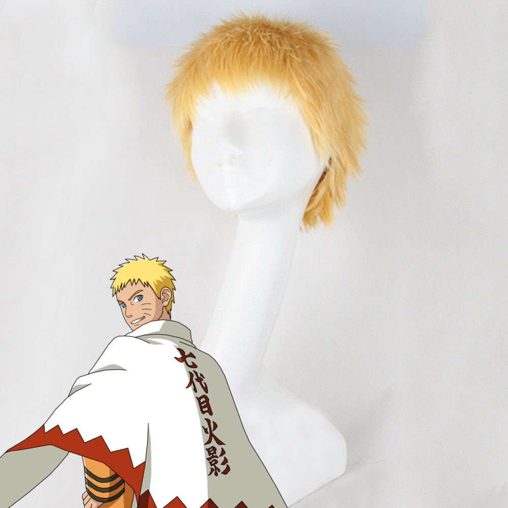7th Hokage Naruto Uzumaki from Naruto Halloween Golden Cosplay Wig