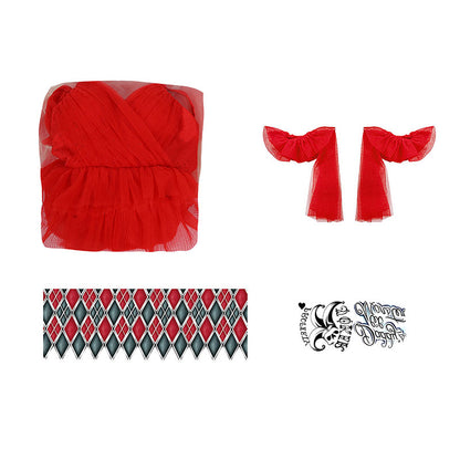 DC The Suicide Squad 2 Harley Quinn 2021 Movie Red Dress Halloween Cosplay Costume