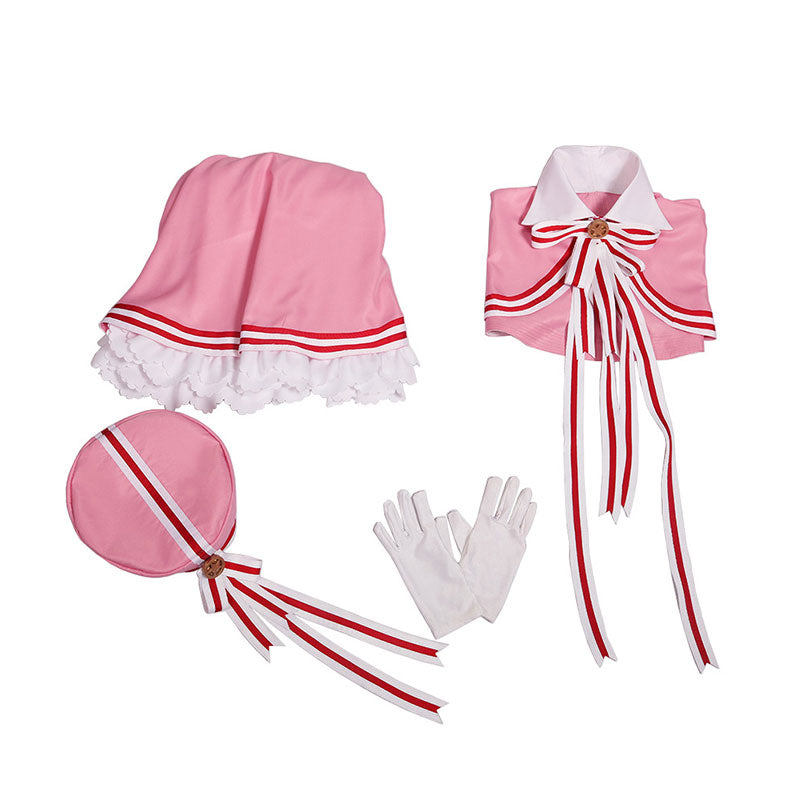 Cardcaptor Sakura: Clear Card Sakura Kinomoto Pink Dress Cosplay Costume
