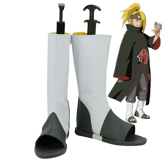 Akatsuki Deidara from Naruto Halloween White Shoes Cosplay Boots