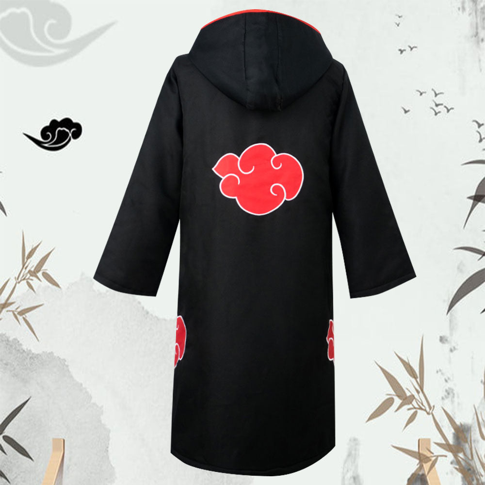 Akatsuki Sasuke Uchiha de Naruto Halloween Coat Cosplay Disfraz
