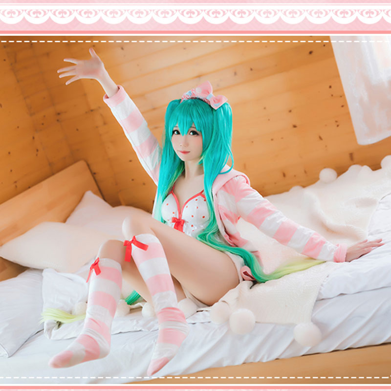 Vocaloid Hatsune Miku Room Wear Pajamas Cosplay Costume