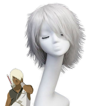 Darui from Naruto Halloween Silver Grey Cosplay Wig