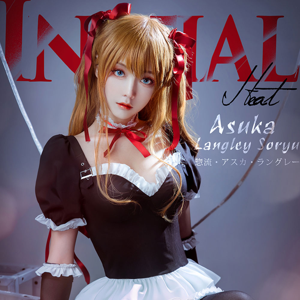 EVA Neon Genesis Evangelion Asuka Langley Sohryu Gothic Lolita Ver. Cosplay Costume