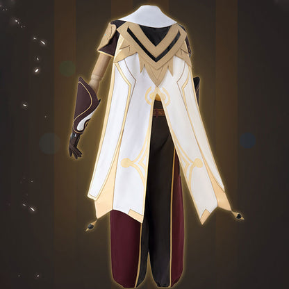 Genshin Impact Male Traveler Outlander Aether Cosplay Costume