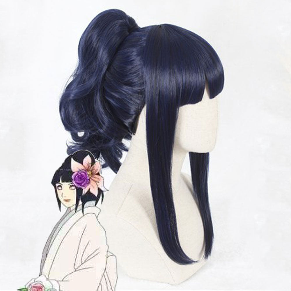Hinata Hyuga Wedding Dress from Naruto Halloween Blue Cosplay Wig