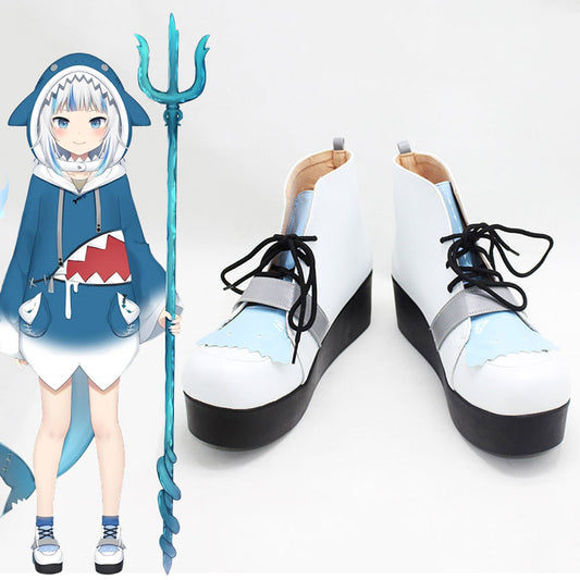Holdlive Virtual YouTuber Gawr Gura weiße Cosplay-Schuhe
