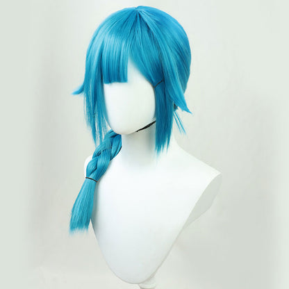 League of Legends LOL Arcane Young Jinx Powder Blue Cosplay Wig