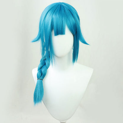 League of Legends LOL Arcane Young Jinx Powder Blue Cosplay Wig