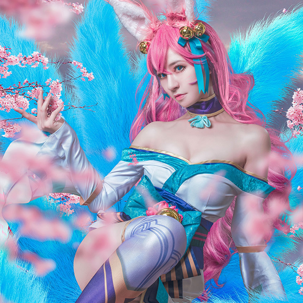 League of Legends LOL Spirit Blossom Ahri Halloween Cosplay
