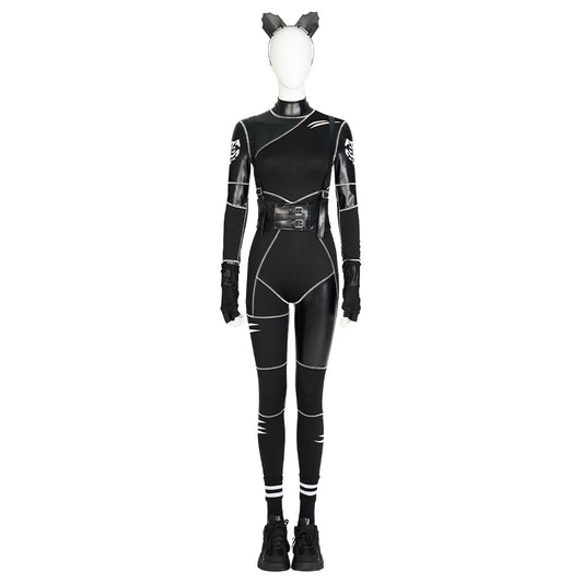 Wednesday The Addams Family (2022 TV Series) Wednesday Cat Suit Cosplay Costume