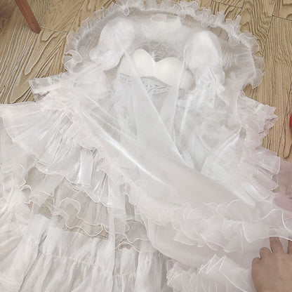 NieR: Automata 2B YoRHa No.2 Type B White Black Wedding Dress Cosplay Costume - Size Customization