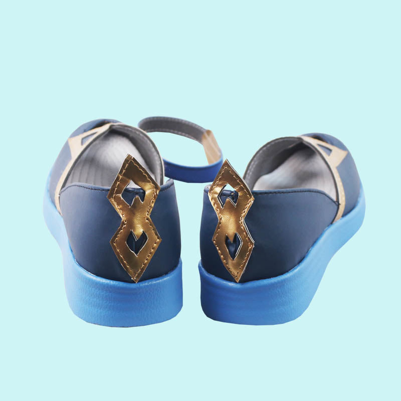 Genshin Impact Baizhu blaue Cosplay-Schuhe