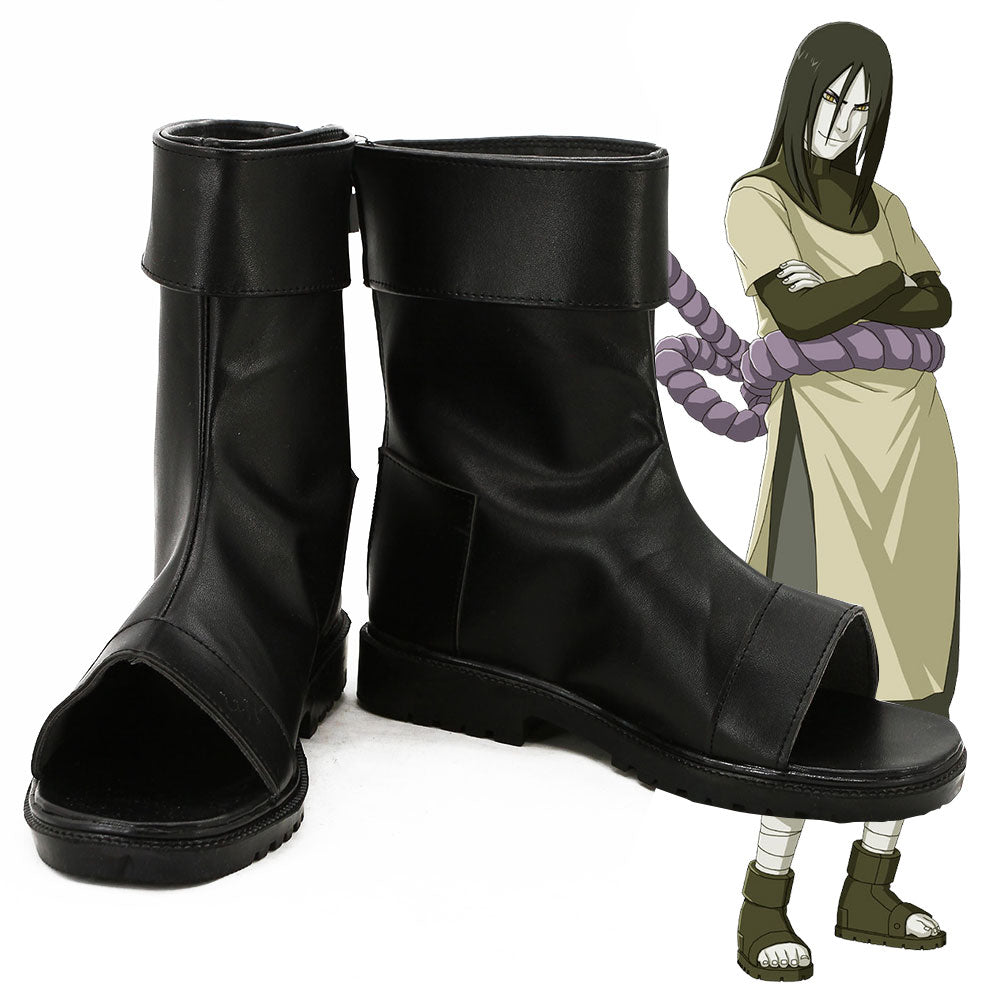 Orochimaru from Naruto Halloween Black Cosplay Shoes