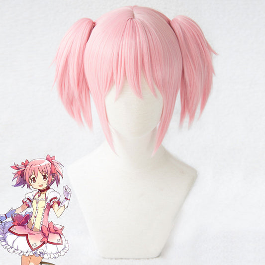Puella Magi Madoka Magica Kaname Madoka Pink Cosplay Wig