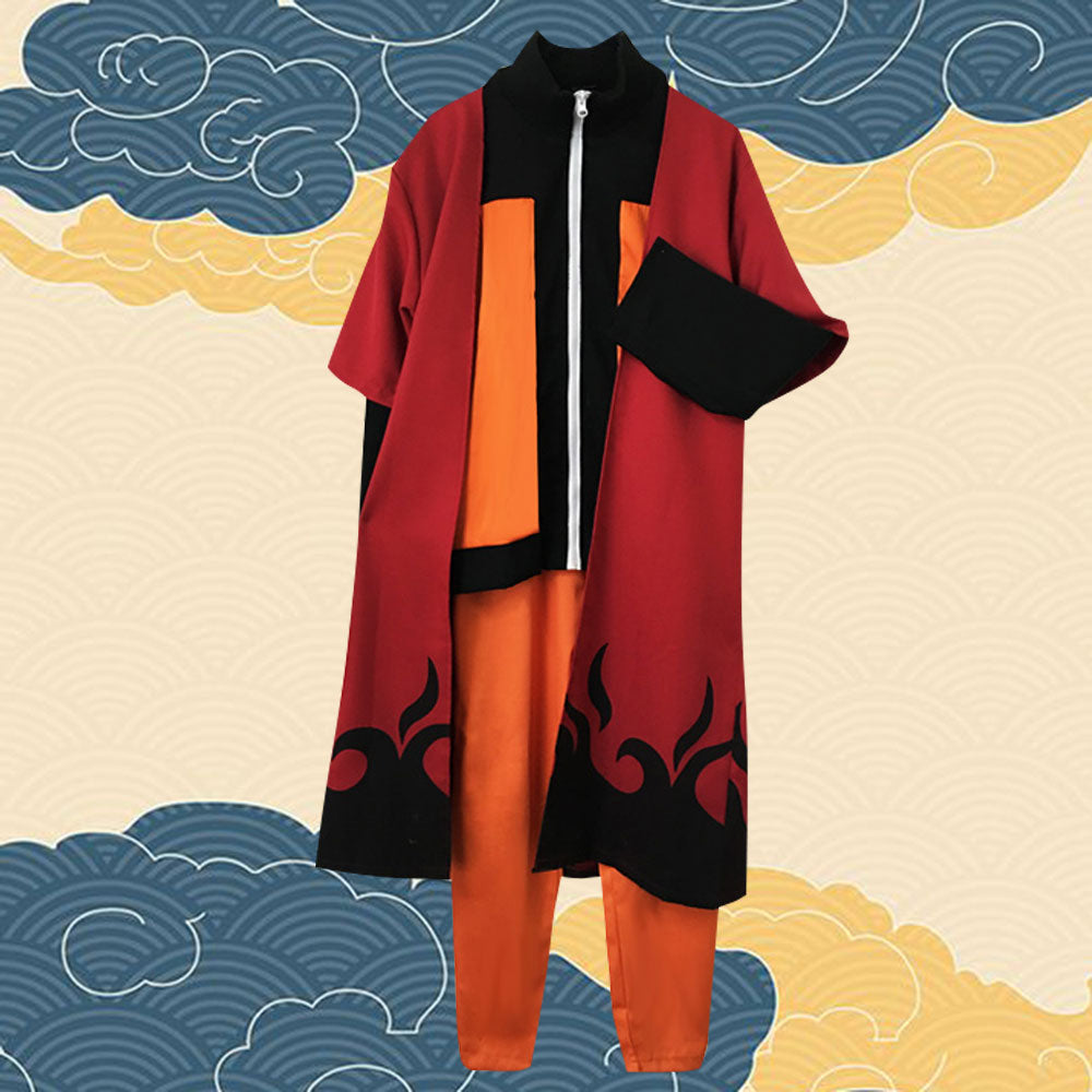 Uzumaki Naruto Sennin Moodo from Naruto Halloween Cosplay Costume