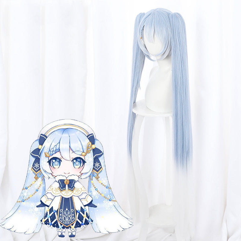 Vocaloid 2021 Snow Miku Hatsune Miku Halloween Blue Cosplay Wig