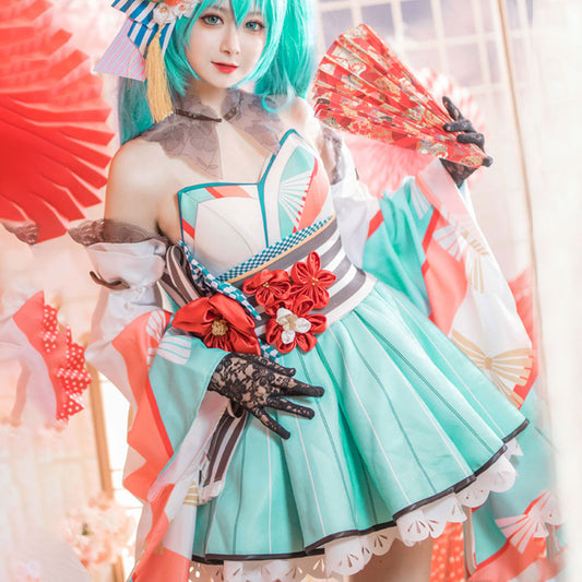 Vocaloid 39 Culture 2020 World and Fes Hatsune Miku Cosplay Costume