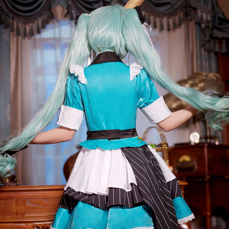 Vocaloid Hatsune Miku Alice Miku Loita Blue Dress Cosplay Costume