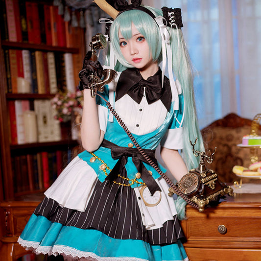 Vocaloid Hatsune Miku Alice Miku Loita Blaues Kleid Cosplay Kostüm