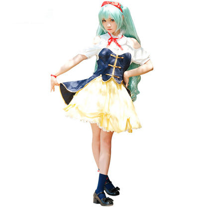 Vocaloid Hatsune Miku Blancanieves Disfraz de Halloween Cosplay